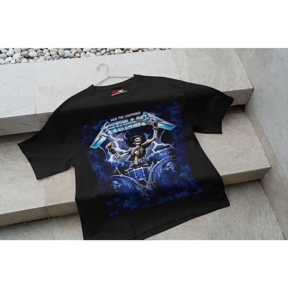 Band rock T-shirt | Vintage Metal Band Ride The Lightning T-Shirt - Picture 5 of 10